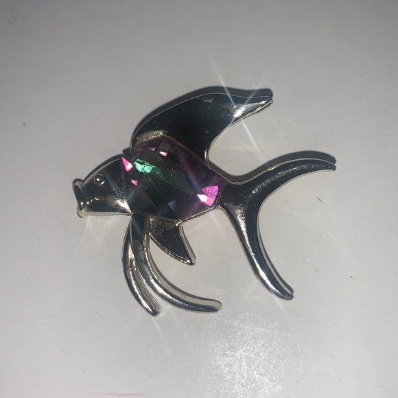 Vintage Sarah Coventry fish brooch in silver tone - Picture 9 of 12